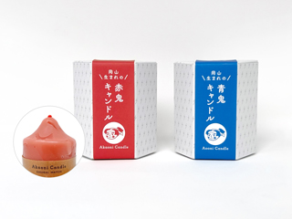 【受注生産・マッチ棒芯 Ver.】赤鬼キャンドル・青鬼キャンドル